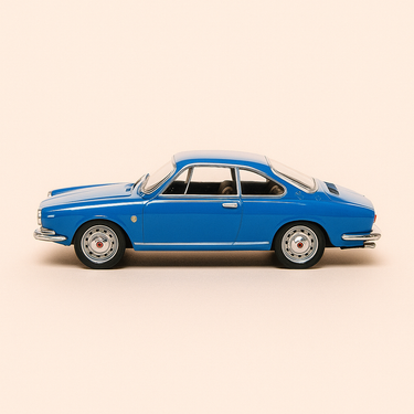 Photo professionnelle de la voiture miniature Simca 1000 Coupe Bleue De 1964 - Image clean haute qualité