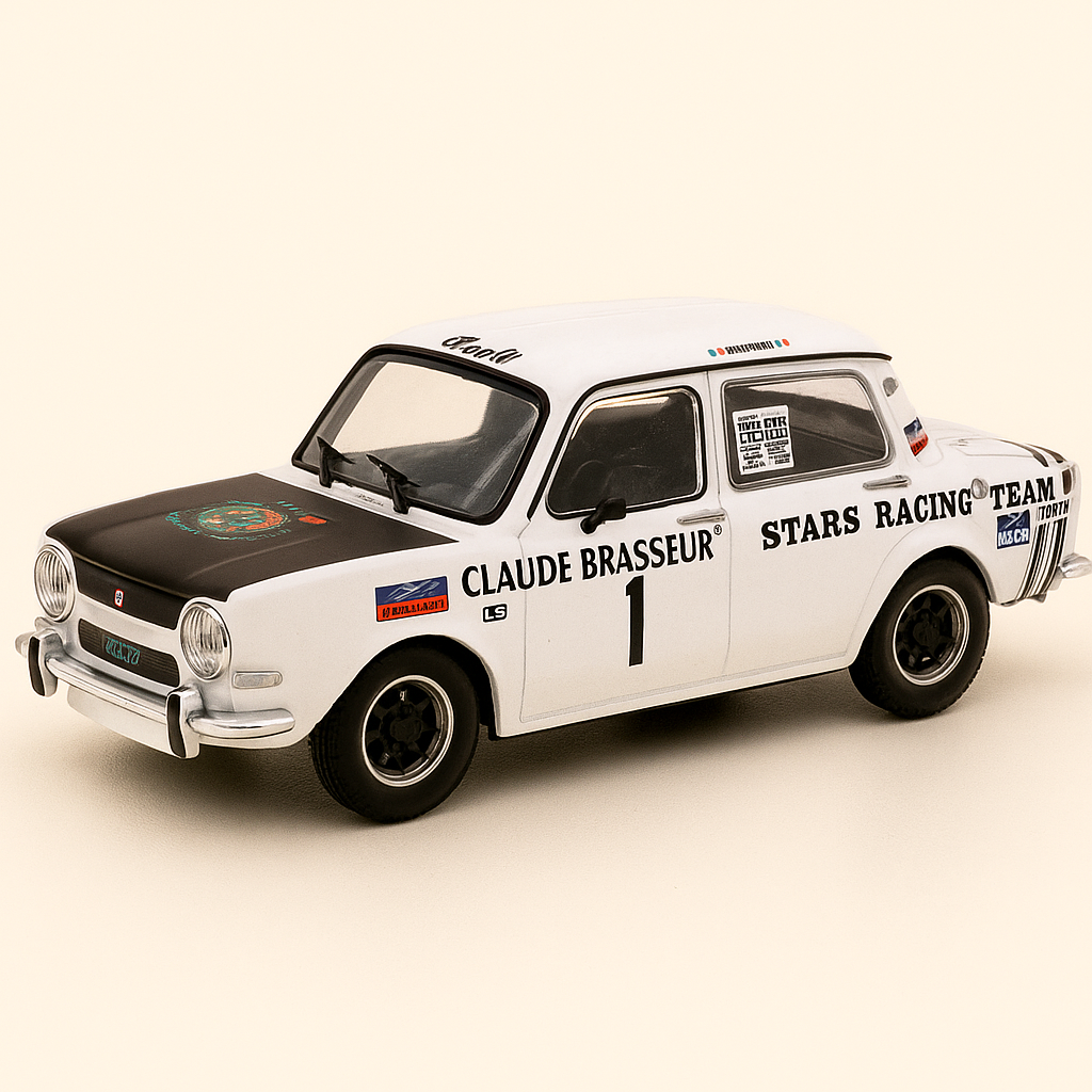 SIMCA 1000 Rally "Star Racing Team" White und Black aus dem Jahr 1974