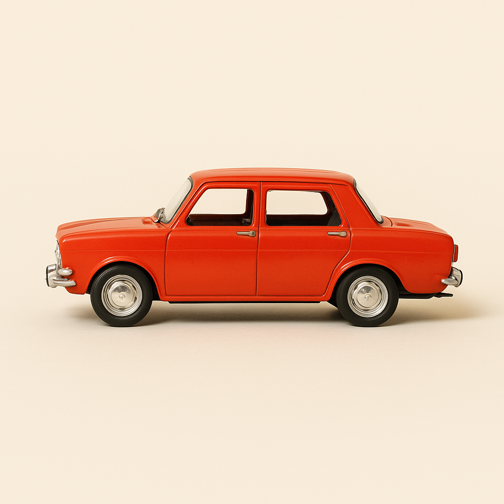 Simca 1000 rouge/orangée? de 1969 (échelle 1/24ème)