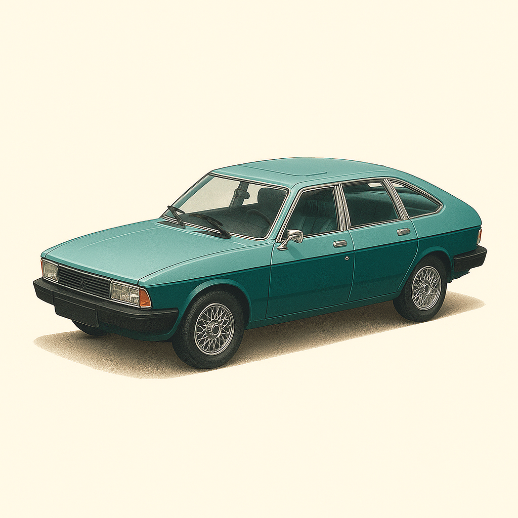 Simca 1308 Jubiläum vun 1979 mat 2 grénge Faarwen