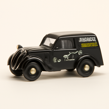 Photo professionnelle de la voiture miniature Simca 5 Fourgonnette Noire De 1936 - Image clean haute qualité