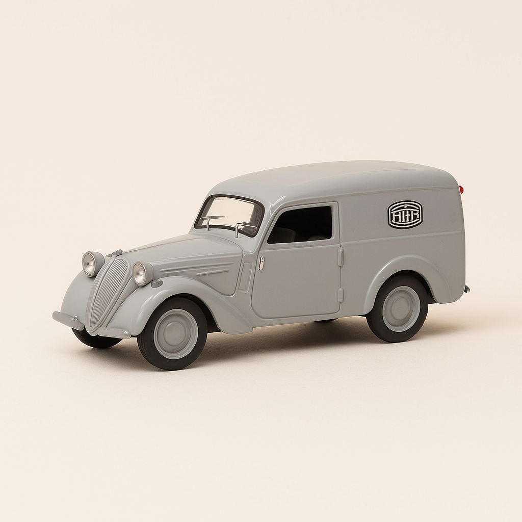 Photo professionnelle de la voiture miniature Simca 8 Fourgonnette Grise De 1947 La Poste Ptt - Image clean haute qualité
