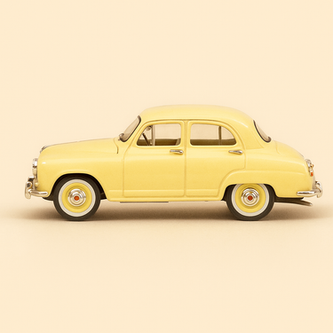 Photo professionnelle de la voiture miniature Simca Aronde Jaune De 1954 - Image clean haute qualité