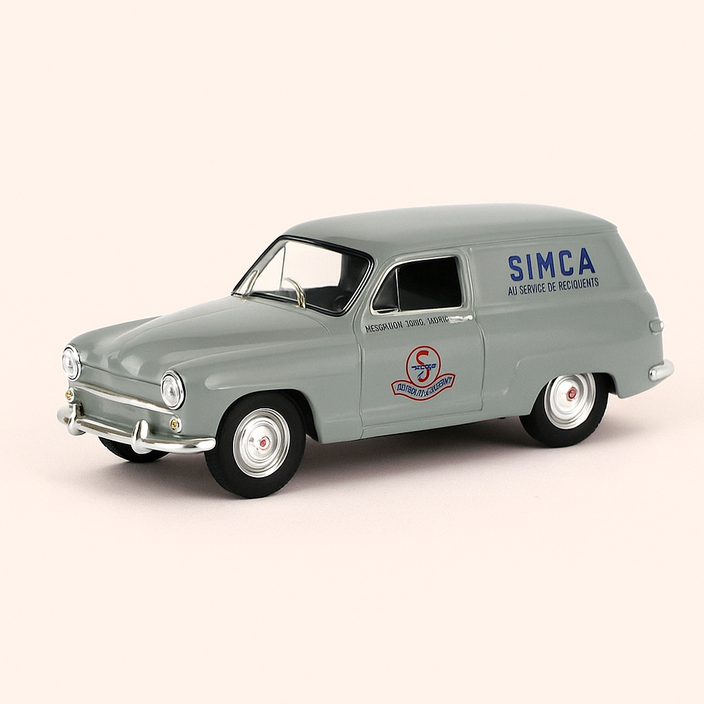 Mensajero gris Simca Aronde de 1954 "Servicio Simca"
