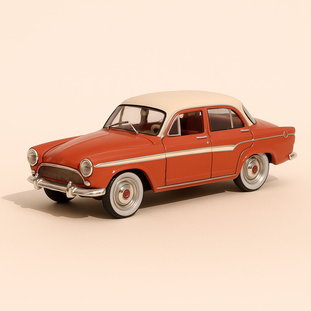 SIMCA Aronde P60 Elysée rout - orange a beige Daach aus 1960
