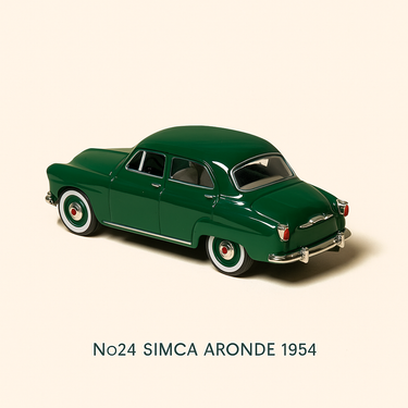 Photo professionnelle de la voiture miniature Simca Aronde Verte De 1954 - Image clean haute qualité