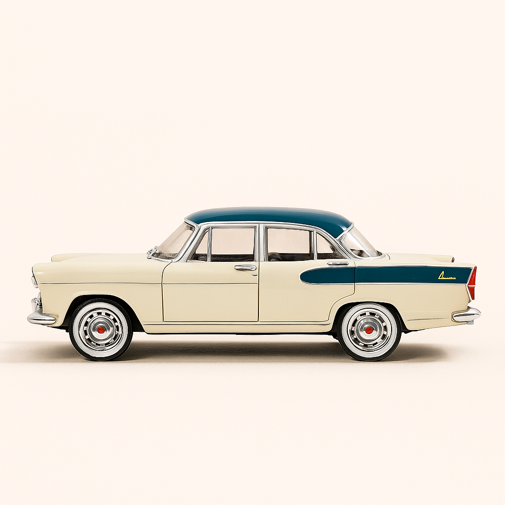 SIMCA Beaulieu verde pálido con techo verde oscuro de 1958