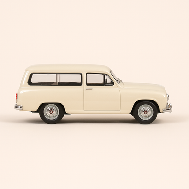 Photo professionnelle de la voiture miniature Simca Chatelaine Beige De 1954 - Image clean haute qualité