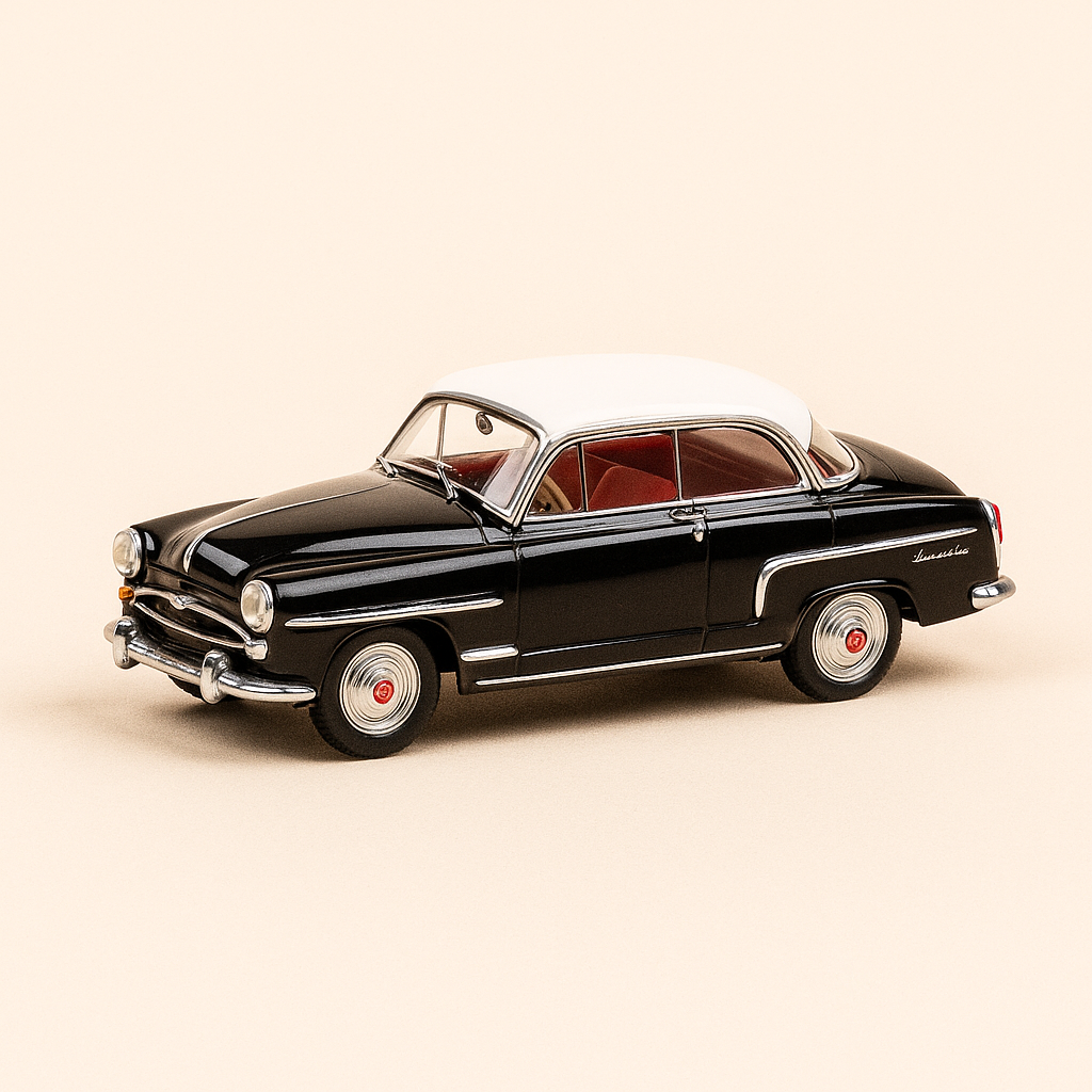 SIMCA Coach Aronde gran techo blanco y negro de 1955