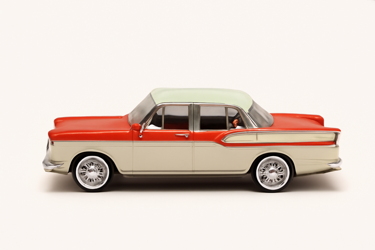 SIMCA Do Brasil Chambord beige y rojo de 1959