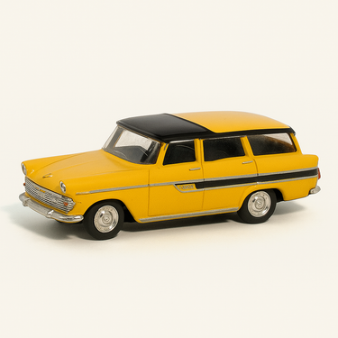 Photo professionnelle de la voiture miniature Simca Marly Jaune Et Noire De 1960 - Image clean haute qualité