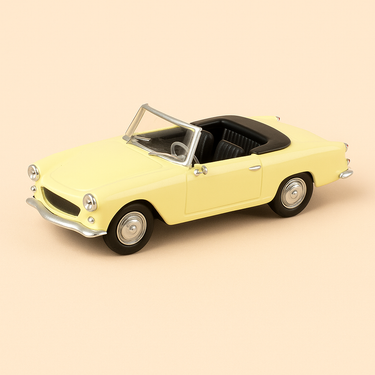 Photo professionnelle de la voiture miniature Simca Oceane Beige De 1958 - Image clean haute qualité