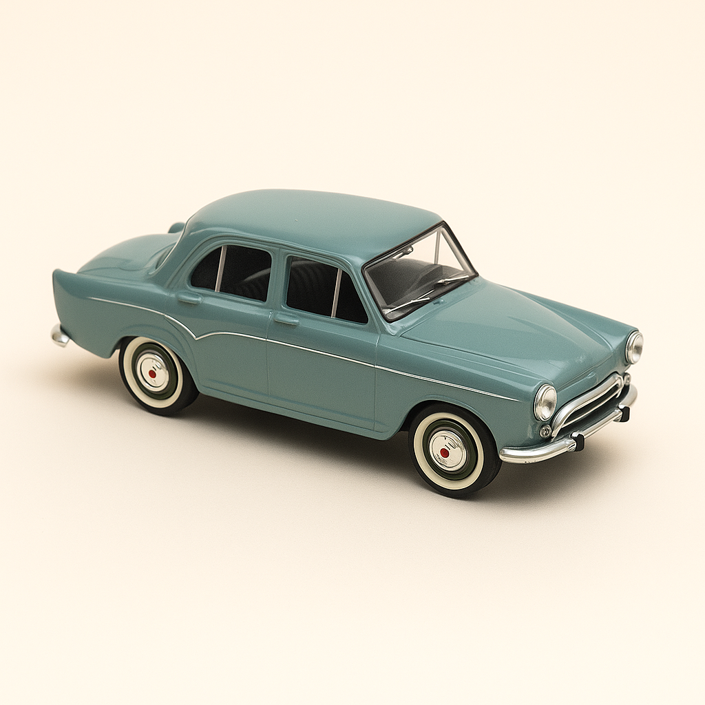 Simca P60 azul grisáceo oscuro de 1960