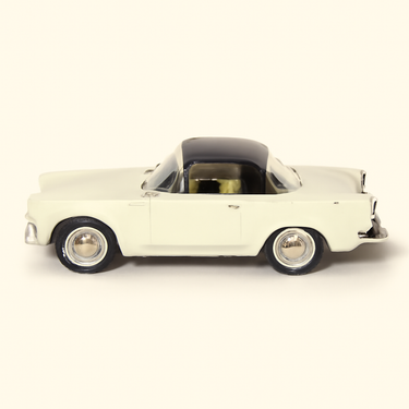 Photo professionnelle de la voiture miniature Simca Plein Ciel Beige Et Toit Noir De 1957 - Image clean haute qualité