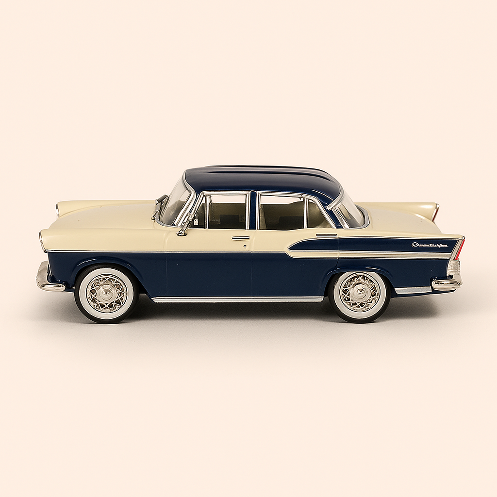SIMCA Vedette Chambord beige y azul oscuro