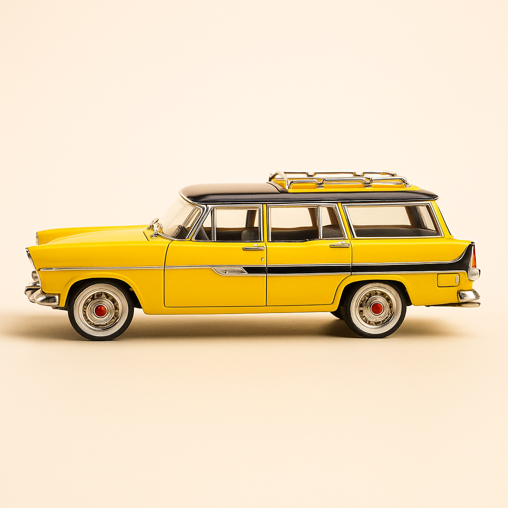 SIMCA Vedette Marly giel a schwaarz vun 1959