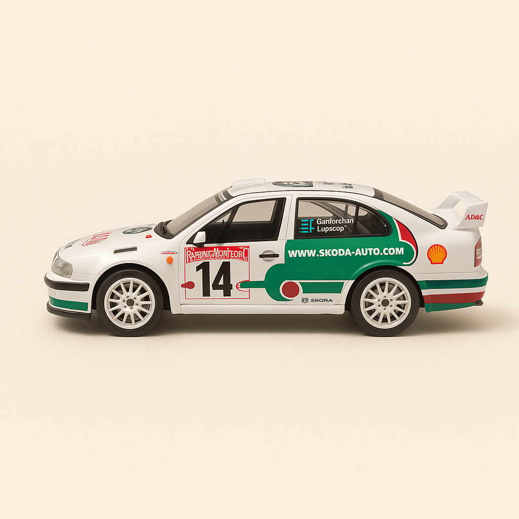 Skoda Octavia WRC - rallye de Monté-Carlo de 2003 (boite plexi)