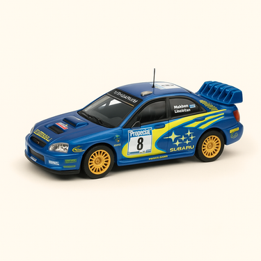 Photo professionnelle de la voiture miniature Subaru Impreza Wrc Rallye De Nouvelle Zelande De 2003 - Image clean haute qualité