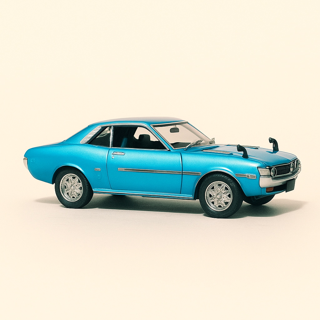 Toyota Celica 1600 GT azul de 1970 (escala 1/24)