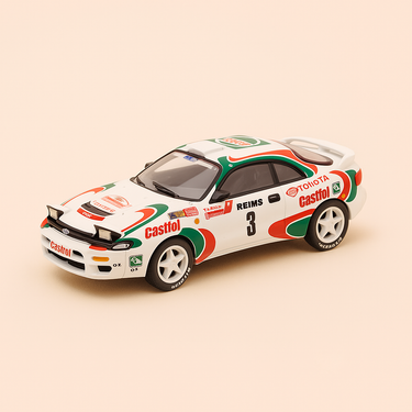 Photo professionnelle de la voiture miniature Toyota Celica Gt Four Rallye De Monte Carlo De 1993 - Image clean haute qualité