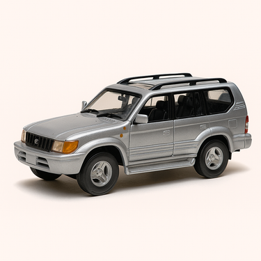 Photo professionnelle de la voiture miniature Toyota Land Cruiser Gris - Image clean haute qualité