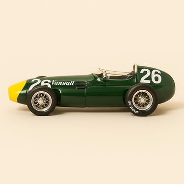 Photo professionnelle de la voiture miniature Vanwall Vw57 Verte De 1957 Formule 1 - Image clean haute qualité
