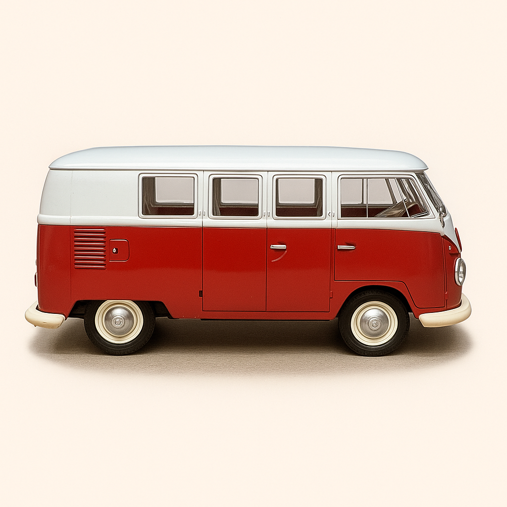 Volkswagen Combi T1B roja y blanca de 1960 (escala 1/24)