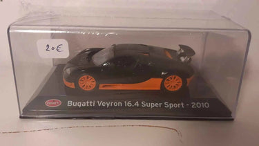 Voitures Miniatures Bugatti Veyron 16.4 super sport noire et orange de 2010 - Bernard Miniatures