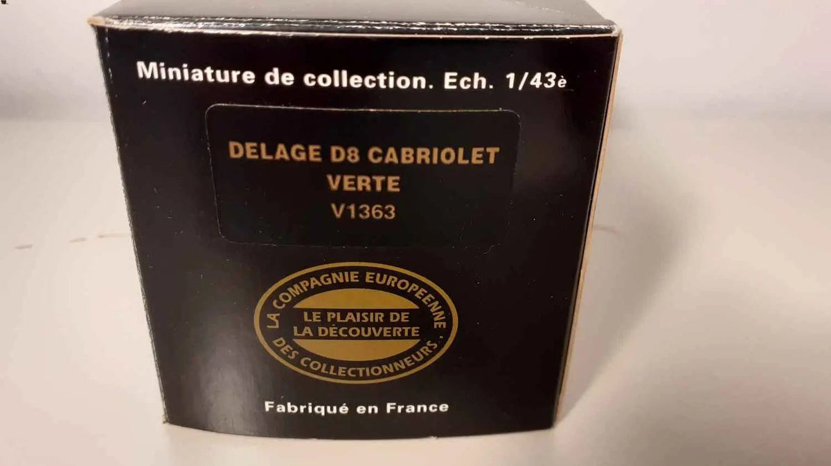 Voitures Miniatures Delage D8 cabriolet verte foncée - Bernard Miniatures