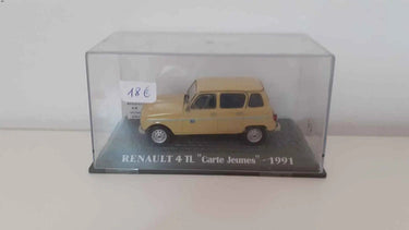 Voitures Miniatures Renault 4 TL carte jeunes beige de 1991 - Bernard Miniatures