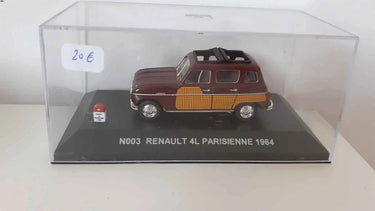 Voitures Miniatures Renault 4L Parisienne bordeaux et marron de 1964 - Bernard Miniatures