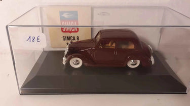 Voitures Miniatures Simca 8 bordeaux foncé / marron de 1950 - Bernard Miniatures