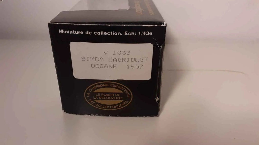 Voitures Miniatures Simca océane cabriolet bleue claire de 1957 - Bernard Miniatures